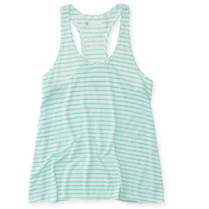 Aeropostale Womens Sheer striped Tank Top, Green, X-Small - 1 of 1