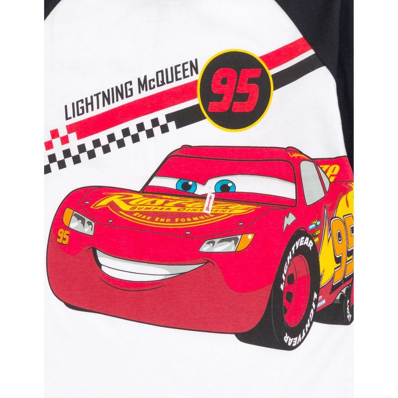 Disney Pixar Cars Lightning McQueen T-Shirt and Jogger French Terry Pants Toddler, 3 of 7