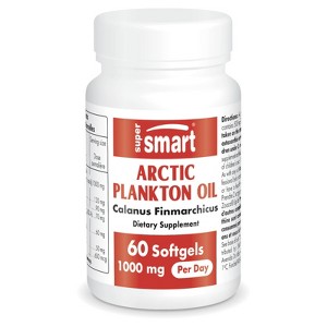 SuperSmart Arctic Plankton Oil 1000mg per Day - Patented with Omega-3 Fatty Acids, EPA, DHA & SDA | Non-GMO & Gluten Free - 60 Softgels - 1 of 1