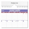 Monthly Wall Calendar with Ruled Daily Blocks, 8 x 11, White Sheets, 12-Month (Jan to Dec): 2025 - 3 of 4