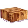 vidaXL Coffee Table Solid Acacia Wood 27.6"x27.6"x11.8" - 4 of 4