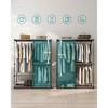 SONGMICS Portable Closet, Freestanding Closet Organizer, Clothes Rack with Shelves, Hanging Rods, Storage Organizer, 54.3 x 16.9 x 71.7 Inches - 3 of 4