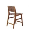 Faux Leather Woven Counter Stool 24"H - 3 of 4