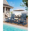 Outdoor Adirondack Rocking Chair - All-Weather HDPE Fire Pit Chair with Wide Backrest, 380LB Capacity - Patio, Garden, Backyard & Lawn - 2 of 4
