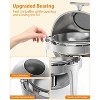 Roll Top Chafing Dish Buffet Set, 6.3 QT Round Chafing Dish for Buffet, Stainless Steel Food Warmer Chafer with Glass Window Full Size Food Pan - 2 of 4