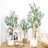 6FT Indoor Artificial Plants Large Olive Tree, Potted Olive Silk Tree with Natural Wood Trunk and Realistic Leave for Living Room Bedroom Office - 4 of 4