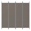vidaXL 4-Panel Room Divider Anthracite 78.7"x78.7" Fabric - 3 of 4