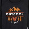 Women's - Disney - Outdoor Vibes Lightweight French Terry Wide Neck Long Sleeve Shirt - 2 of 4