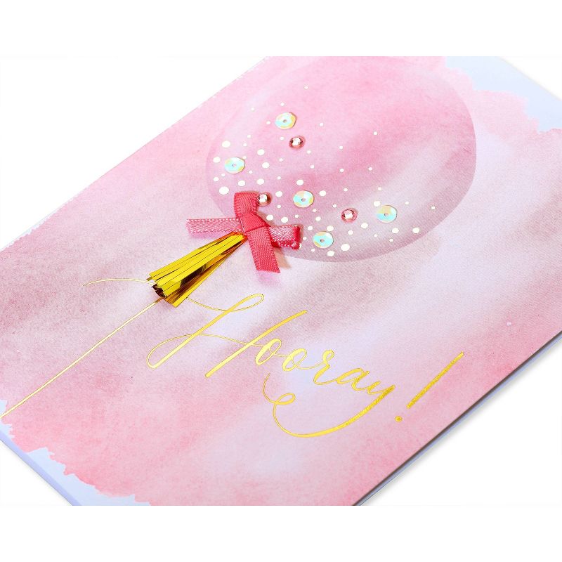 Card Birthday Tassel Balloon Pink/White/Gold - PAPYRUS, 6 of 7