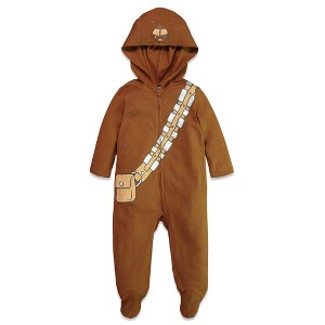 Star Wars Chewbacca Baby Zip Up Cosplay Costume Coverall Newborn to Infant - 1 of 4