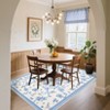 Floral Rugs for Living Room Bedroom Washable Bow Pattern Area Rug Non Slip Low Pile Indoor Home Decor Carpet - 3 of 4