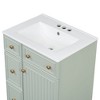 NicBex 24" Bathroom Vanity with Sink, Morden Bathroom Cabinet Storage with 2 Spacious Drawers and 1 Cabinet for Bathroom, Green - 3 of 4