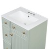 NicBex 24" Bathroom Vanity with Sink, Morden Bathroom Cabinet Storage with 2 Spacious Drawers and 1 Cabinet for Bathroom, Green - image 3 of 4