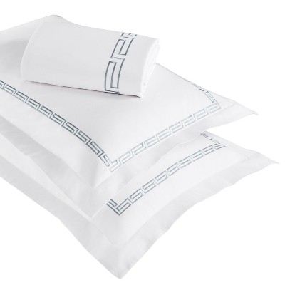 Cotton Greek Key Embroidered 3 Piece Duvet Cover Set by Blue Nile Mills
