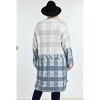 Women's Color Block Plaid Pattern Long Cardigan - DAVI & DANI - 2 of 4