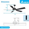 Delta Breez Pleasanton 72" Ceiling Fan with LED, Remote, Indoor/Outdoor, Ideal for Large Room, Bedroom, Living Room, Modern Farmhouse Decor, Black - 3 of 4