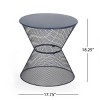 GDFStudio Doane Outdoor Metal Mesh Hourglass Side Table - 3 of 4