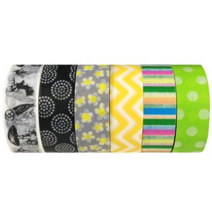 Wrapables Japanese Washi Masking Tape Collection, Premium Value Pack (Set of 6) - 1 of 4