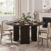 SpassWay 30"H Modern Wood Dining Table Versatile Kitchen Conference Gaming Table with Sturdy Tripod Base in Walnut/Black/Natural Wood - 3 of 4