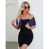 Womens Short Sleeve Shrug Cardigan Bolero Lightweight Open Front Knit Sweater Cardigans Shrug for Dress - 3 of 4