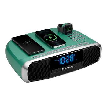 Studebaker Bluetooth Boombox with FM Radio, CD Player, 10 watts RMS Teal  SB2145TE - Best Buy