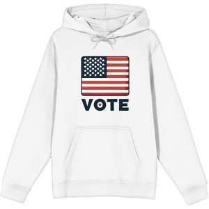 Vote American Flag  Adult Long Sleeve Hoodie - 1 of 2