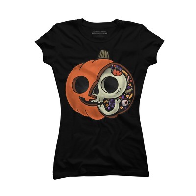 Junior's Design By Humans Halloween Anatomy By ppmid T-Shirt