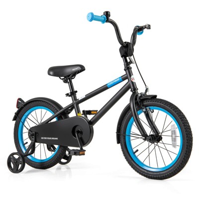 Infans 16" Kids Bike w/Adjustable Saddle Handlebar Removable Training Wheels Handbrake