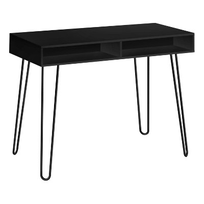 Monarch Specialties Computer Desk Home Office Laptop Left Right Set-Up Storage Drawers 40InchL Work Metal Laminate Black Contemporary Modern