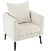 TOAOTBNBO Modern Accent Chair with Wood Legs, Upholstered Armchair with Soft Cushion Fleece Fabric Lounge Chair for Living Room - 2 of 4