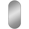 Aghana Digitals 31.5x13.8 Inch Matte Black Oval Synthetic Glass Wall Mirror - Minimalist Indoor - 2 of 4