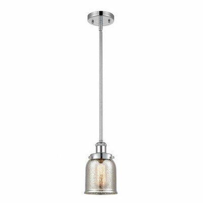 Bell - 1 Light Stem Hung Mini Pendant In Industrial Style-10 Inches Tall and 5 Inches Wide