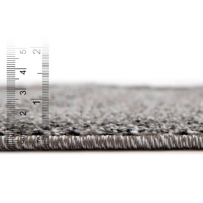 Light Gray Rectangular Synthetic Easy Care Area Rug 4' x 6'