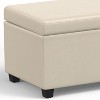 Sapphtopaz Modern Ottoman with Storage Upholstered End of Bed Bench with Stitching Detail Rectangle Storage Bench for Living Room - 3 of 4