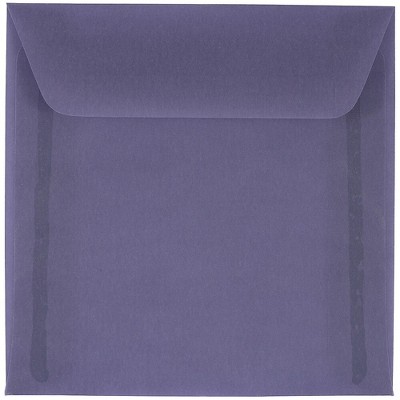 JAM Paper 6 x 6 Square Translucent Vellum Invitation Envelopes Wisteria Purple PACV514