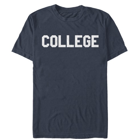 Men's Animal House College Text T-Shirt - Navy Blue - Large