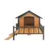 Gulches Pet Houses - Outdoor Wooden Cabin Dog Kennel with Porch and Iron Frame - 4 of 4