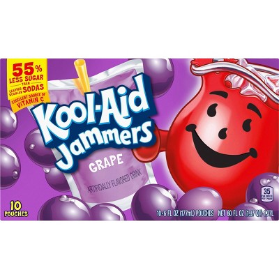 Kool-Aid Jammers Grape Juice Drinks - 10pk/6 fl oz Pouches