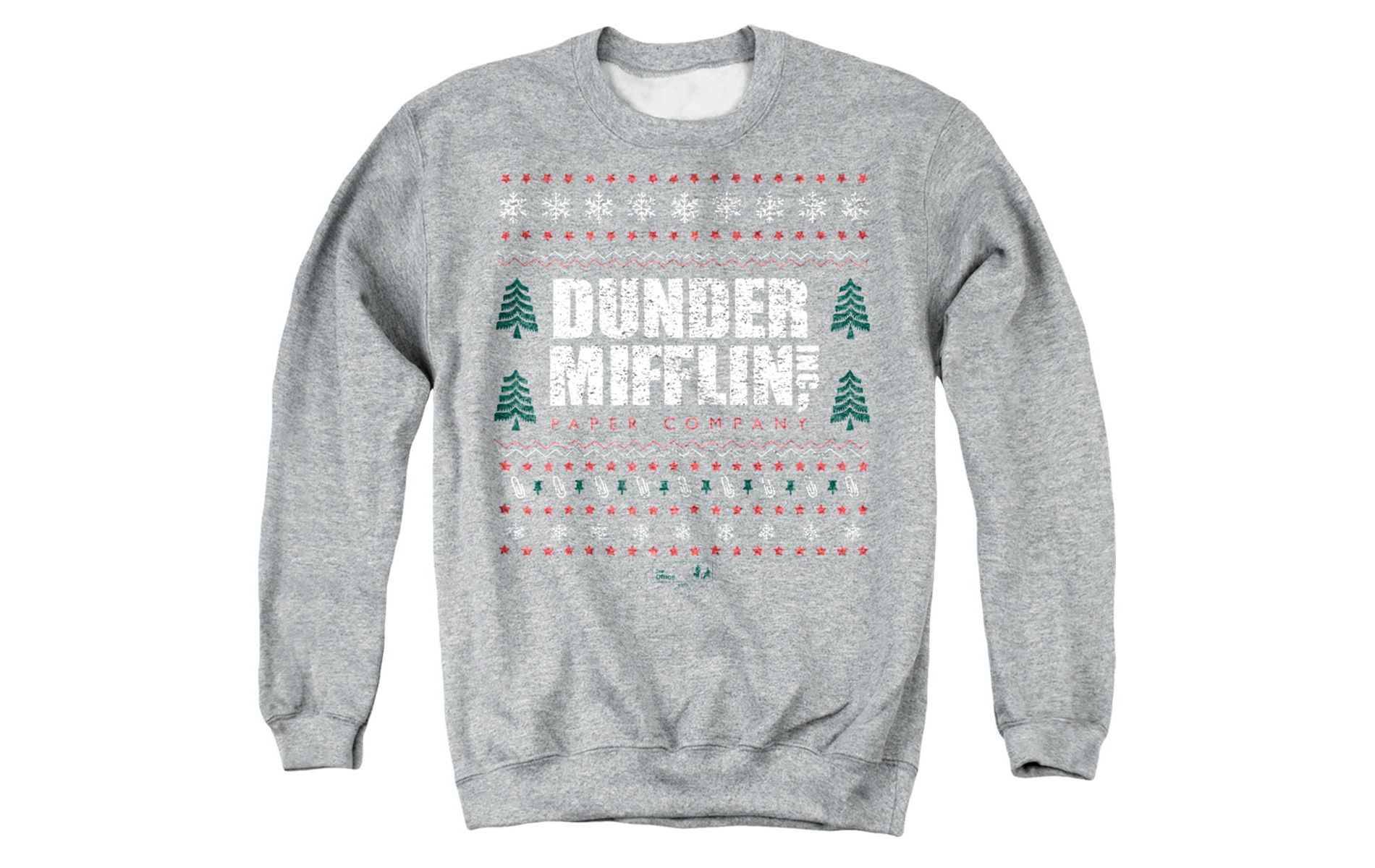 Men's The Office Dunder Mifflin Ugly Christmas Sweater Bs Crewneck Sweatshirt