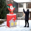 Syemin Inflatable Holiday Decorations 7FT Christmas Inflatable Santa in Chimney Up and Down, Blow Up Decoration, Multicolored, 31.5"*35.4"*83" - 3 of 4