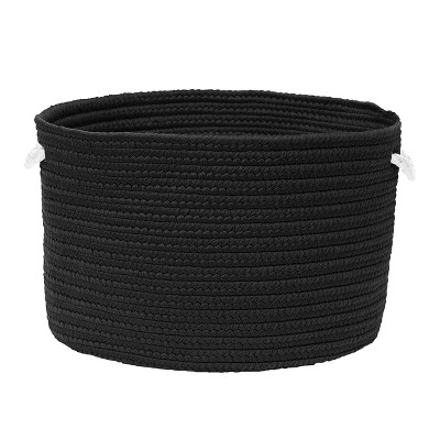 Colonial Mills Colorful Braided Toy Basket, 20"x20"x12", Onyx
