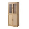 Simple Glass Cabinet Door Decoration Storage Cabinet Combination Cabinet with 6-Story Shelves - 3 of 4