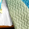 Slickblue 3 PC Handmade Full/Queen Quilt Set, Reversible Vermicelli Quilted, Horizontal Stripes, 37 Color Options - 4 of 4