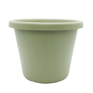 The HC Companies 14 Inch Round Classic Planter - Plastic Plant Pot for Indoor Outdoor Plants Flowers Herbs, Seafoam Green - 1 of 2