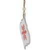 Northlight Wooden Bauble Christmas Ornament with Snowflake Design - 4.5" - White and Red - 4 of 4
