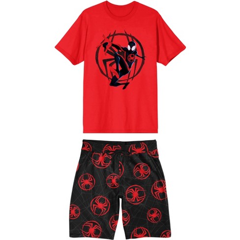 Spider-man Into The Spider-verse Miles Morales Men's 2-pair T-shirt &  Lounge Shorts Sleep Set-xxl : Target