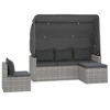 vidaXL 4 Piece Patio Sofa Set with Cushions - Gray - 3 of 4