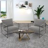 Sling Accent Chair with Metal Frame, Shredded Foam, Linen & Corduroy, 4 Colors - 2 of 4