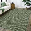 Washable Modern Textured Stripe Rug Thin Non-Slip Low Pile Stain-Resistant Reinforced Edges Foldable Entryway - 3 of 4
