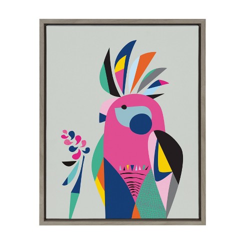 18" x 24" Sylvie Galah Framed Canvas Wall Art by Rachel Lee - Kate and Laurel - image 1 of 4